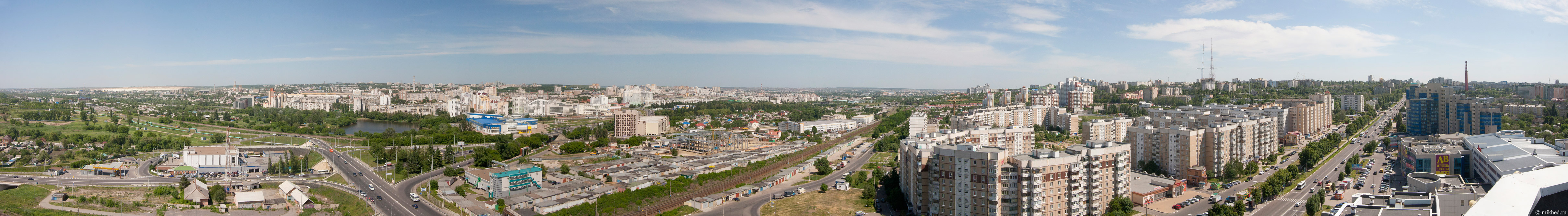 Белгород, вид с высотки на улице Щорса