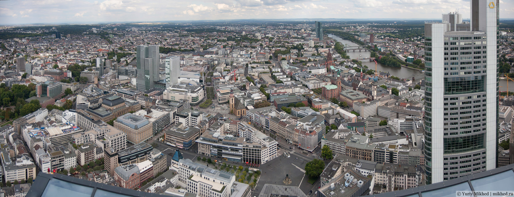 Франкфурт-на-Майне, вид на юго-восток с Майнтурма