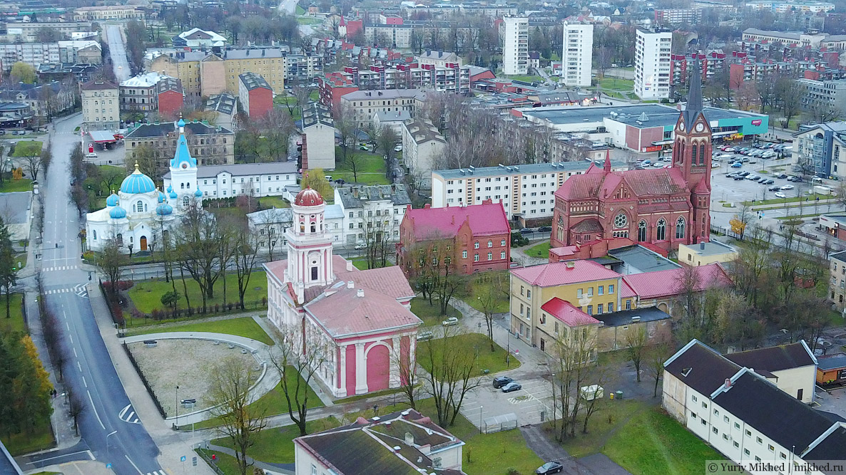 Академия, православная и католическая церкви в Елгаве